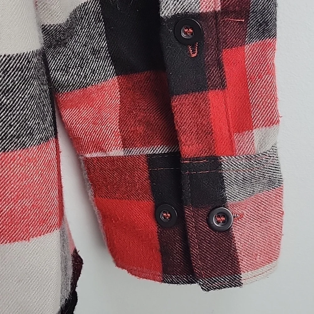 POLO Ralph Lauren Red Black Flannel Plaid Button Down Men's Large